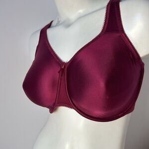 WACOAL Basic Beauty Full-Figure Underwire Bra 855192‎ Sz 40DDD in Cranberry Wine